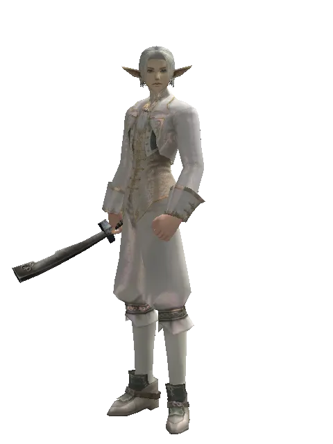Orcish Sword on a male Elf, front view