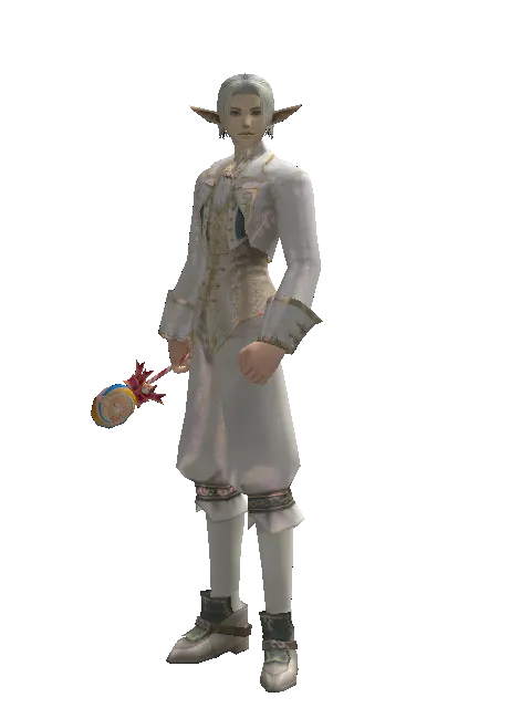 Pig Lollipop on a male Elf, front view