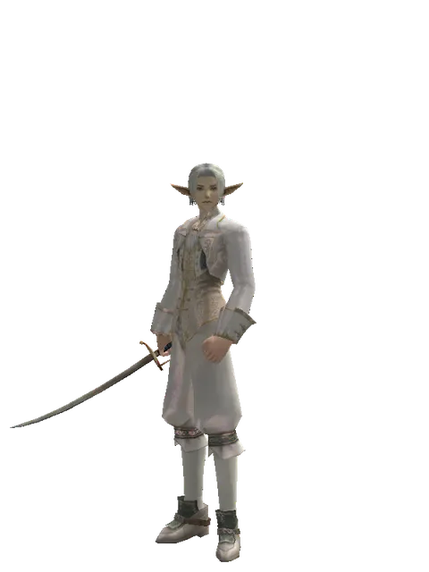 Saber on a male Elf, front view