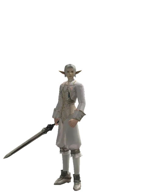 Spirit Sword on a male Elf, front view