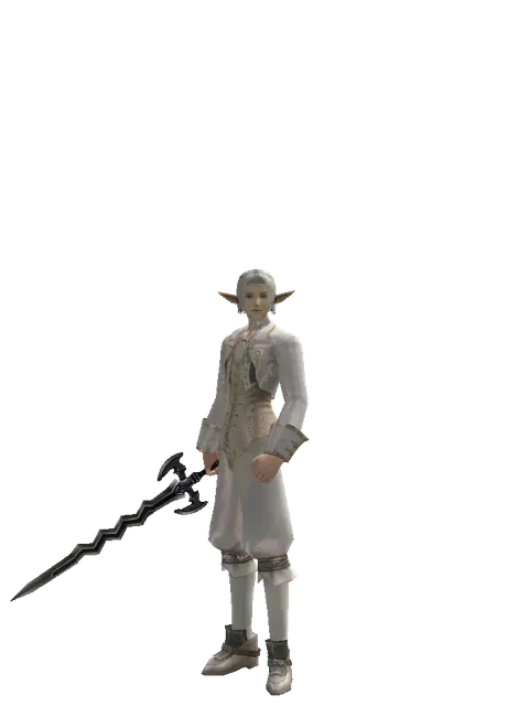 Stormbringer on a male Elf, front view