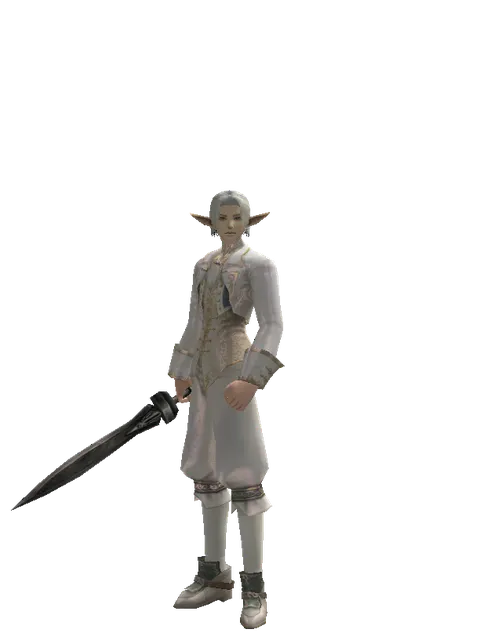 Sword of Binding on a male Elf, front view