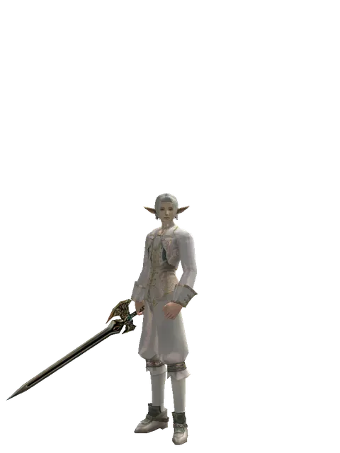 Sword of Delusion on a male Elf, front view