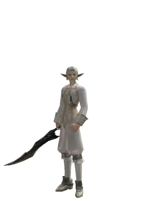 Sword of Limit on a male Elf, front view