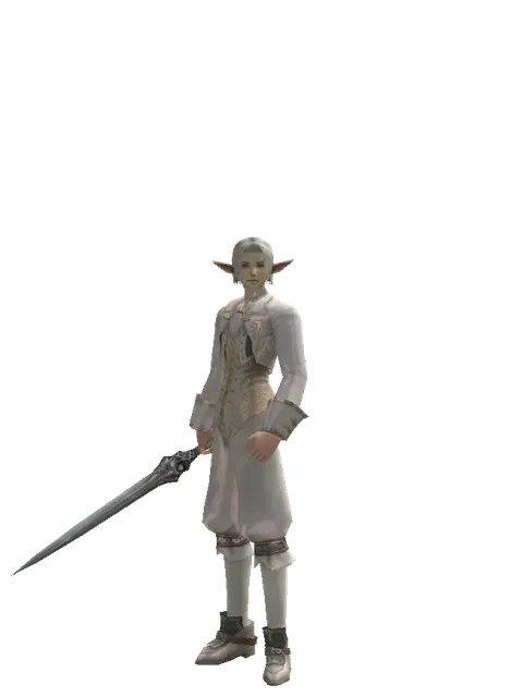Sword of Magic Fog on a male Elf, front view