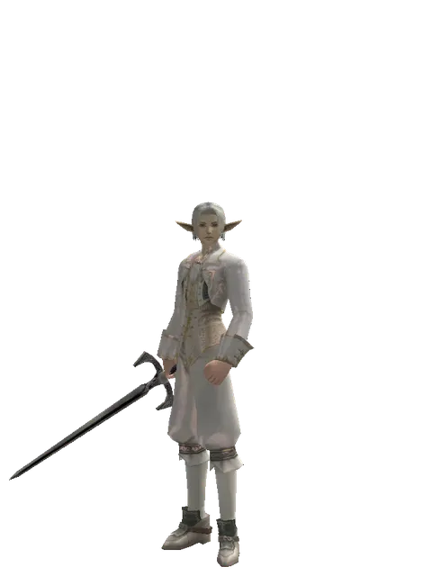Sword of Revolution on a male Elf, front view