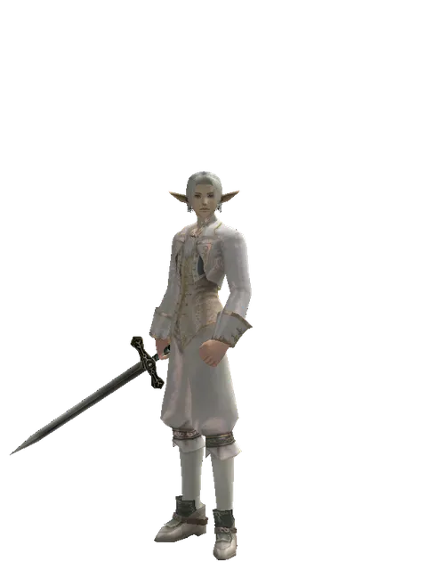 Sword of Solidarity on a male Elf, front view