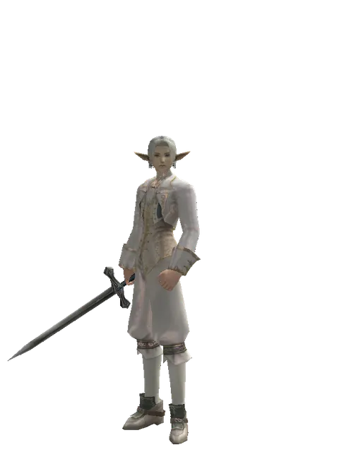 Sword of Watershadow on a male Elf, front view
