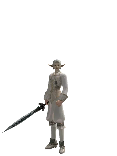 Tsurugi on a male Elf, front view