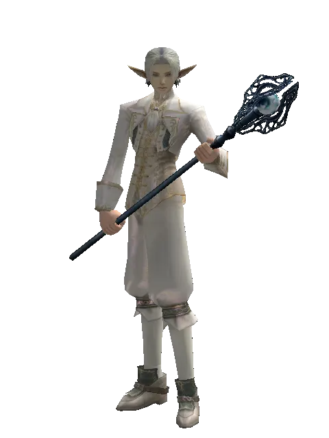 Conjuror's Staff on a male Elf, front view