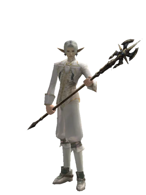 Dasparion's Staff on a male Elf, front view