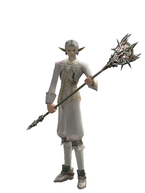 Dynasty Staff on a male Elf, front view