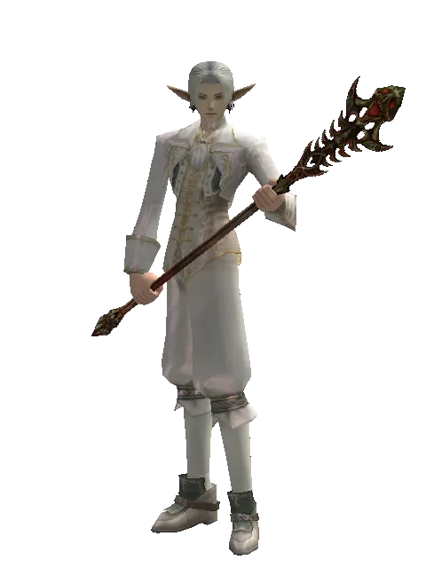 Ghoul's Staff on a male Elf, front view