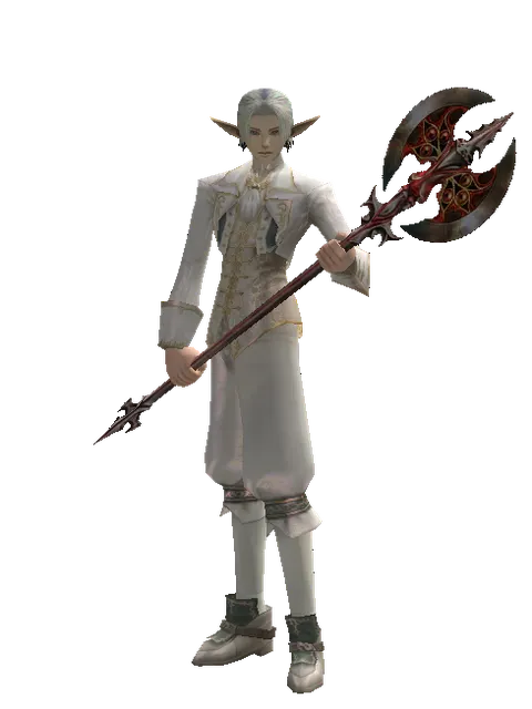 Pa'agrian Axe on a male Elf, front view