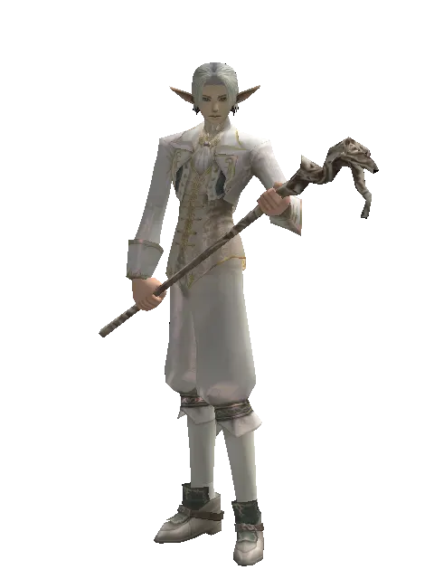 Sage's Staff on a male Elf, front view