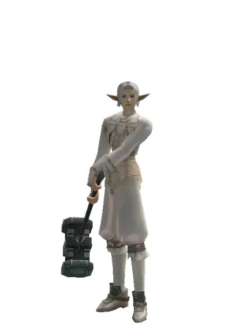 Titan Hammer on a male Elf, front view