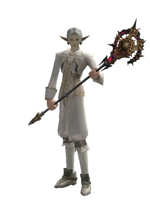 Vesper Staff on a male Elf, front view