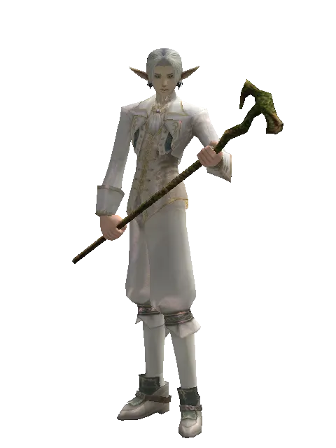 Willow Staff on a male Elf, front view