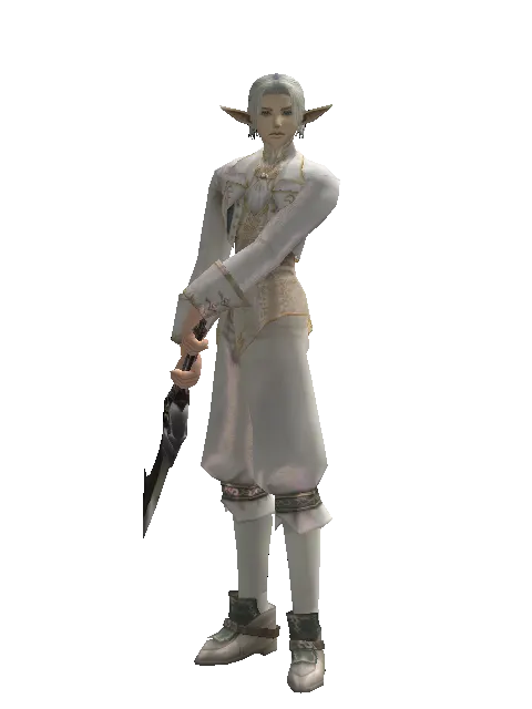 Enhanced Ancient Legacy Sword on a male Elf, front view
