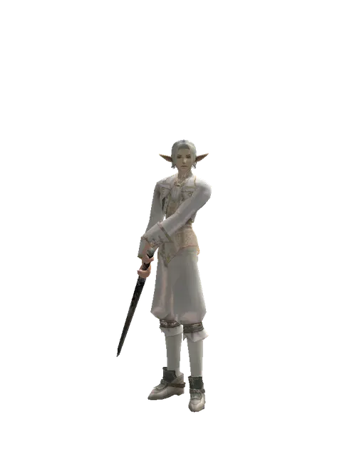 Great Sword on a male Elf, front view