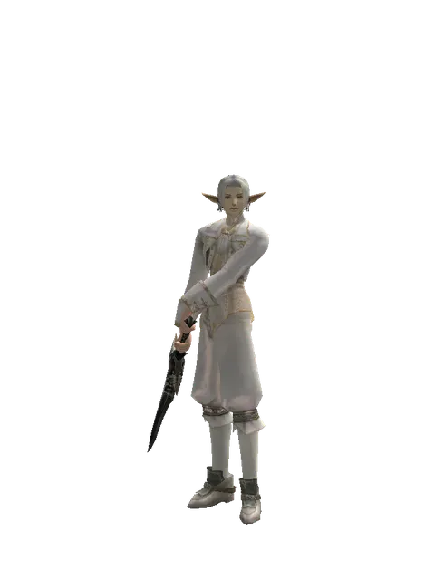 Guardian Sword on a male Elf, front view