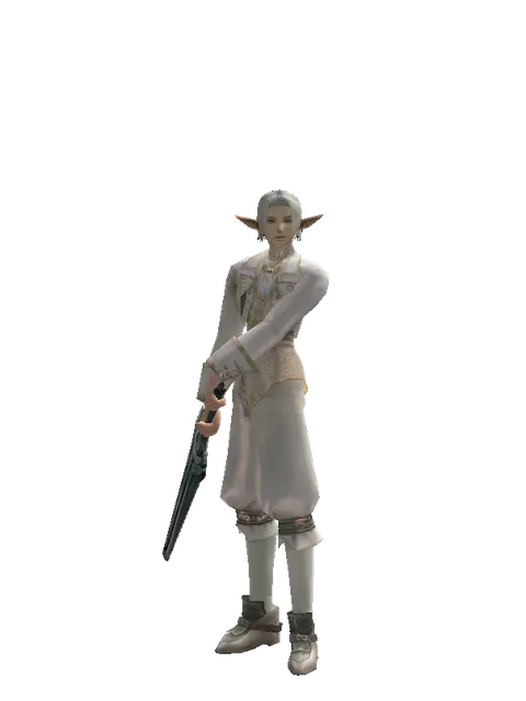 Titan Sword on a male Elf, front view