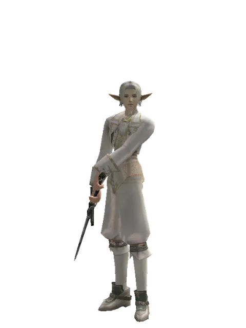 Two-Handed Sword on a male Elf, front view