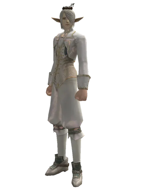 Bird Nest on a male Elf, front view
