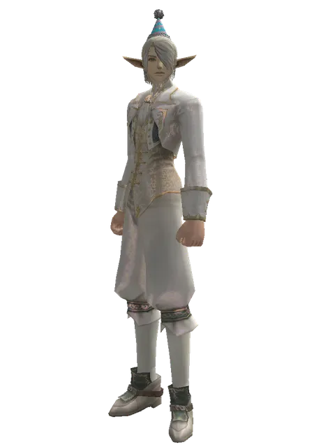 Blue Party Hat on a male Elf, front view