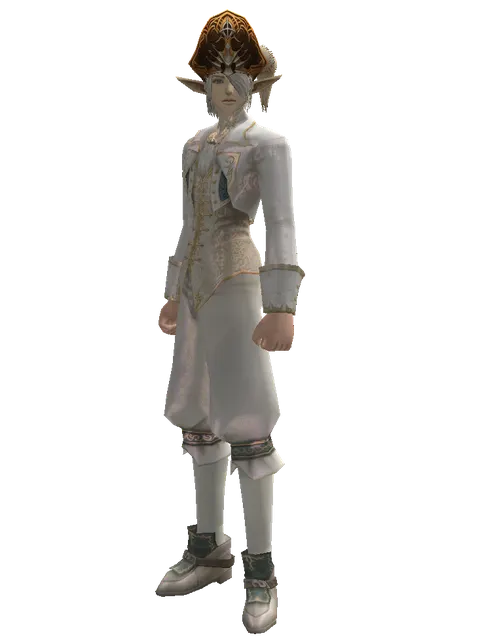 Captain's Hat on a male Elf, front view