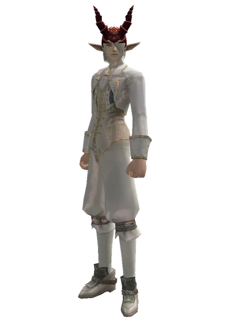 Devil's Horn on a male Elf, front view