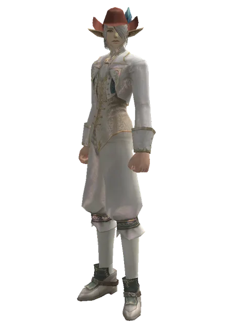Feathered Hat on a male Elf, front view