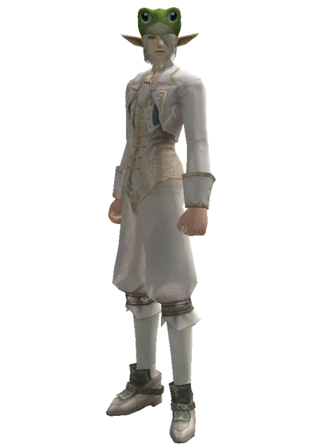 Frog Hat on a male Elf, front view