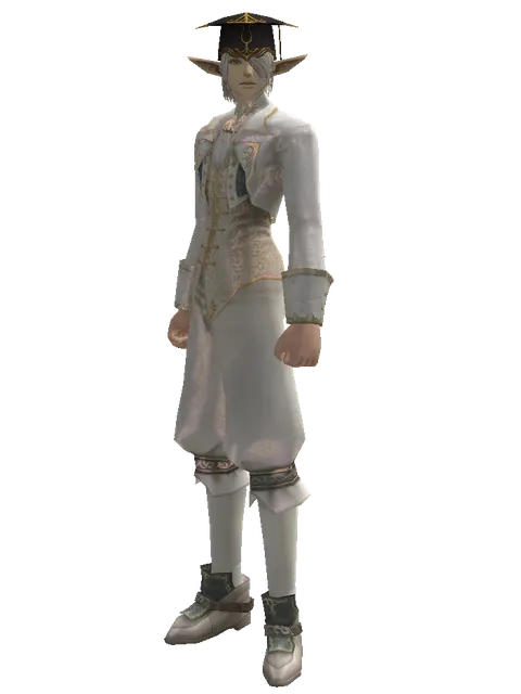 Graduation Hat on a male Elf, front view