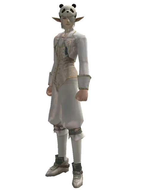 Panda Hat on a male Elf, front view