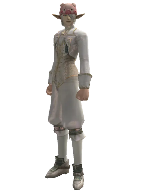 Pig Hat on a male Elf, front view