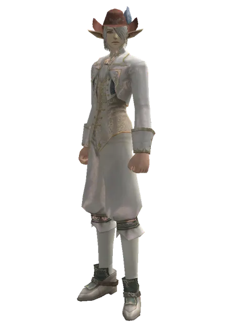 Romantic Chapeau on a male Elf, front view