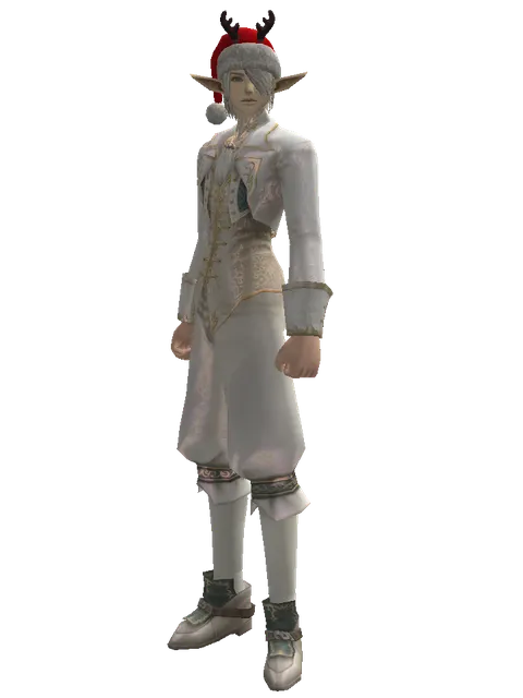 Santa's Antlers on a male Elf, front view