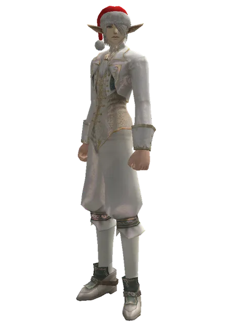 Santa's Hat on a male Elf, front view