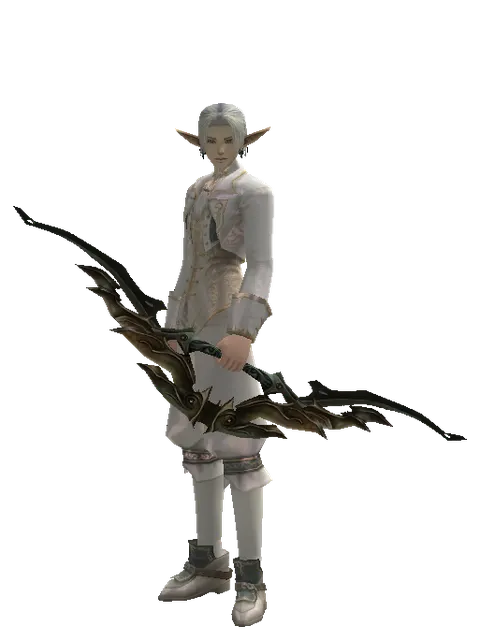 Akat Long Bow on a male Elf, front view