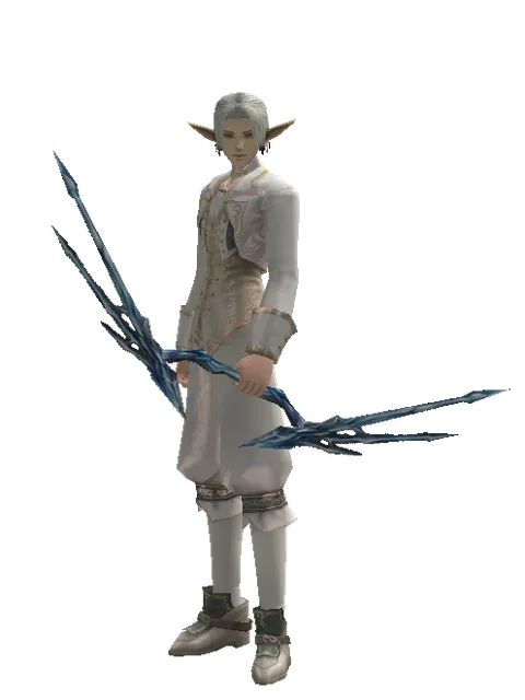 Crystallized Ice Bow on a male Elf, front view