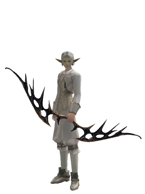 Dark Elven Bow on a male Elf, front view
