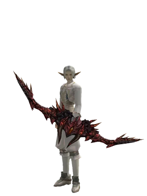 Draconic Bow on a male Elf, front view
