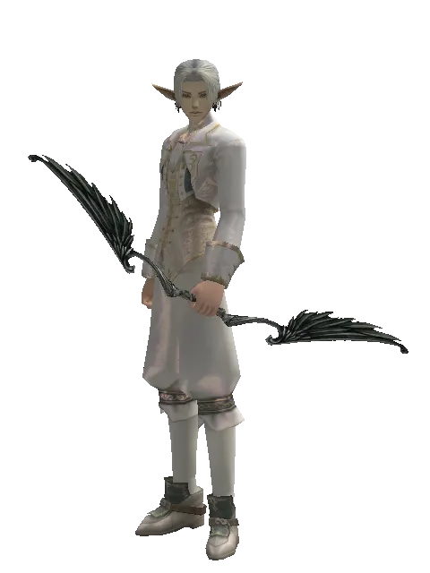 Elven Bow on a male Elf, front view