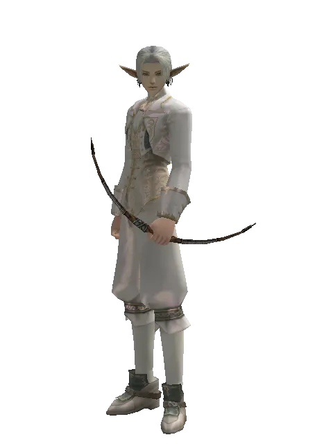 Forest Bow on a male Elf, front view