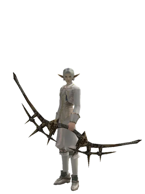 Strengthened Long Bow on a male Elf, front view