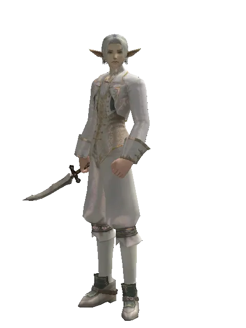 Apprentice Adventurer's Knife on a male Elf, front view