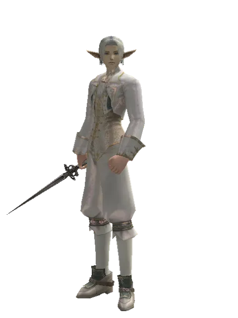 Assassin Knife on a male Elf, front view