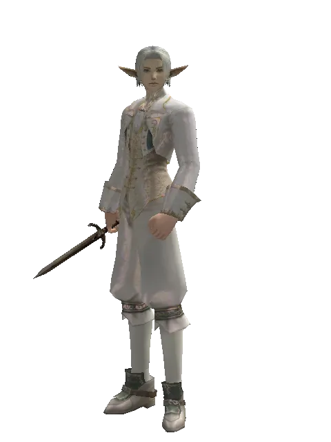 Bone Dagger on a male Elf, front view