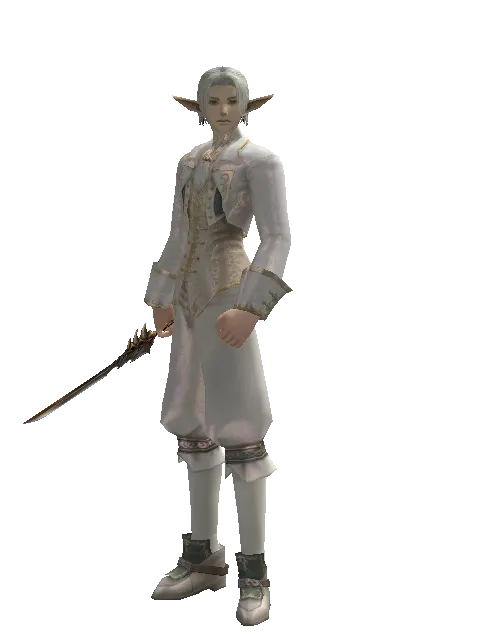 Cursed Dagger on a male Elf, front view